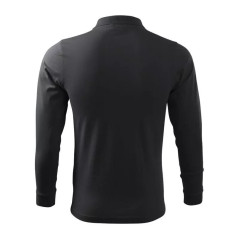 Malfini Single J. LS M MLI-21194 ebony gray polo marškinėliai