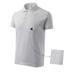 Malfini Cotton M MLI-21203 polo marškinėliai, šviesiai pilka melanžo spalva