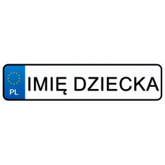 Registracijos numeriai. Vaiko vardo lipdukas