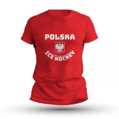 Marškinėliai trumpomis rankovėmis Ice Hockey Polska M SREBICEPLTS-RD